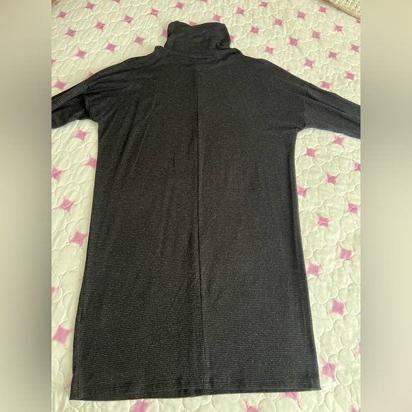 Isle by Melis Kozan Black Turtleneck Stretch Knit Dress Blk Heather Charcoal XS - Picture 9 of 11